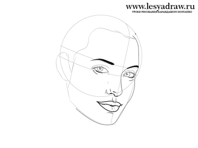 как нарисовать анжелину джоли, how to draw angelina jolie