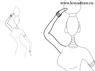 Как нарисовать девушку в африканском стиле